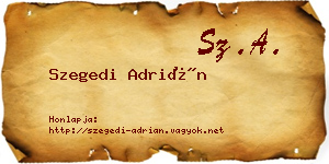 Szegedi Adrián névjegykártya