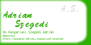 adrian szegedi business card